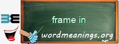 WordMeaning blackboard for frame in